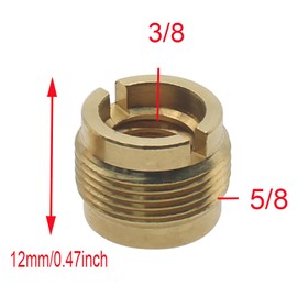 SYCZIOHU 2 Pcs 5/8 Male to 3/8 Female Mic Adapter Copper Mic Stand Adapter Microphone Clip Holder Nut Adapters