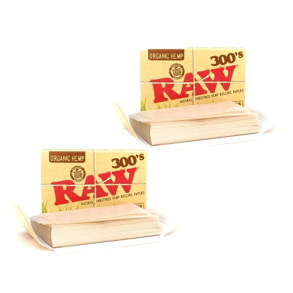 RAW Organic 300 1.25 1 1/4 Size Rolling Papers 1 Pack = 300 Leaves (2)