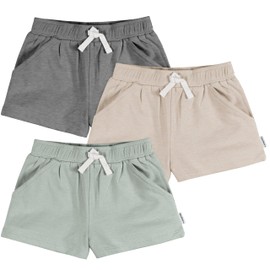 Gerber Baby Girls' 3-Pack Knit Shorts, Green