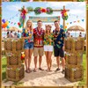 6 Pcs 3D Tree Stump Boxes, Hawaii Fake Wood Centerpieces