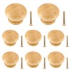 Luomorgo 8 Pcs Natural Wood Dresser Knobs, Round Wooden Cabinet