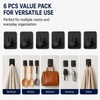 Mulbijeo Ganci Adesivi, 6 Pezzi, Accessori Bagno, Acciaio Inox Nero,