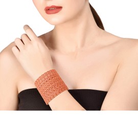 Touchstone NEW Colorful Bangle Collection Indian Bollywood Exclusive Matte Finish Peach Textured Color Designer Jewelry Large Size Bangle Bracelets. Set of 24 For Women