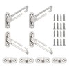 MAXQUU 2 Pairs Window Restrictors, Limiters with Screws, Silver Plastic