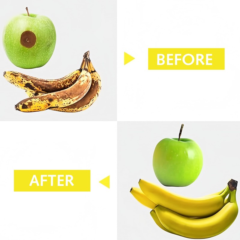 Yellow Banana Bag for Fridge, Shockproof Drawstring Storage Bag Keeps