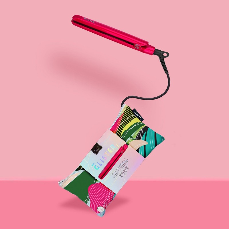 Glister Mini Travel Tourmaline Straightener 13mm - Flamingo