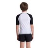 Arena Boys Unisex Jr Rash Vest S/S Graphic Top, White-Black,