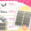 JIMIRE Lash Clusters Kit Wispy Lash Extension Kit 10-16MM Manga