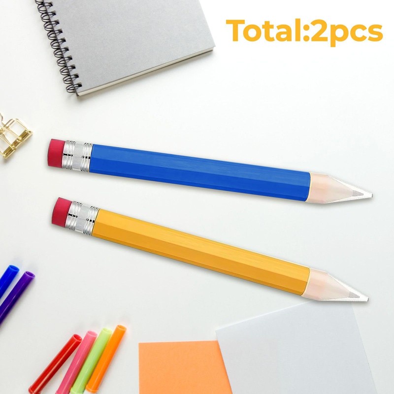 Pack of 2 Giant Pencils, Wooden Pencils, Creative Pencils, Interesting