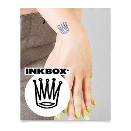 Inkbox Temporary Tattoos, Semi-Permanent Tattoo, One Premium Easy Long Lasting, Waterproof Temp Tattoo with For Now Ink - Lasts 1-2 Weeks, Long Live, 2 x 2 in