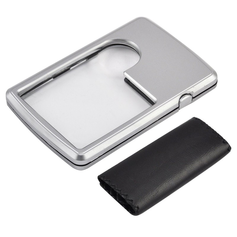 TRIXES 3X 6X High Quality Illuminated Double Magnifying Glass Pocket