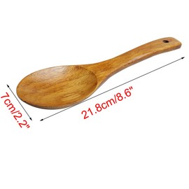 sourcing map Wooden Rice Spoon Non-Stick Heat-Resistant Cooking Helper Restauant Rice Paddle Spatula Paddle Kitchen Tableware
