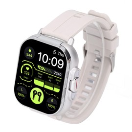 Smart Watch with Earbuds, 2.01 Inch HD Touch Screen Fitness Watch with Various Sports Modes, 2 in 1 Smartwatch with Headphones, Bluetooth Call Music Player for iOS for Android (Silver)