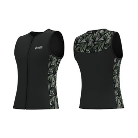 GoldFin Wetsuit Sleeveless Top for Men Women 2mm Front Zip Neoprene Wet Suit Vest for Water Sports Swimming Diving Surfing Snorkeling 3X-Large