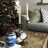 salipt Flameless Ivory Taper Candles Flickering with Timer and 10-Key