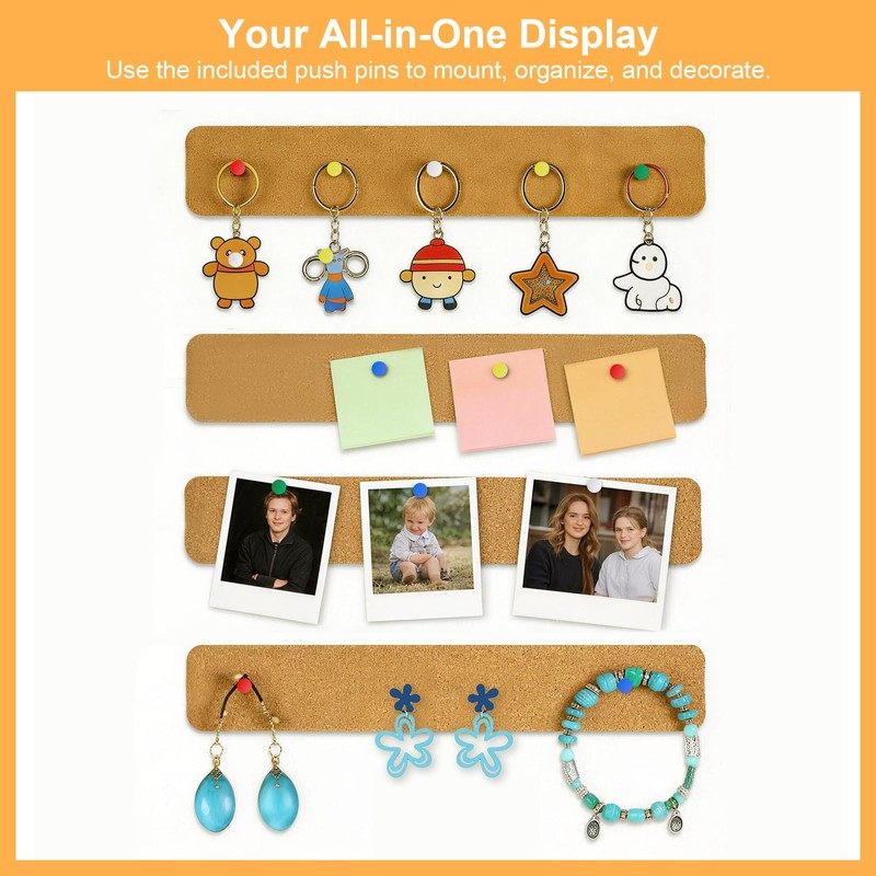 Fushing Cork Boards Felt Bulletin Boards, 13"x2" Pin Boards with