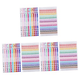 COHEALI 6sheets Acrylic Diamond Stickers of Mixed Color Crystal Beads for Craft Projects Decorative Stickers for Girls and Women Easy Peel Stick for Scrapbooking Nail Art and More