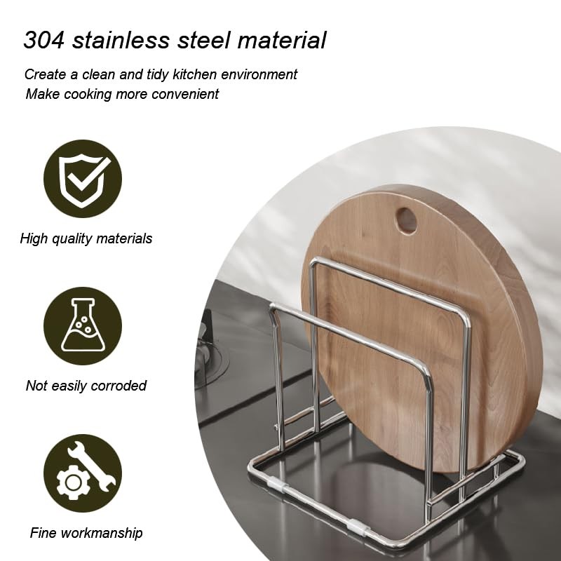 Cutting Board Holder Stainless Steel Wire Chopping Board Stand Cutting