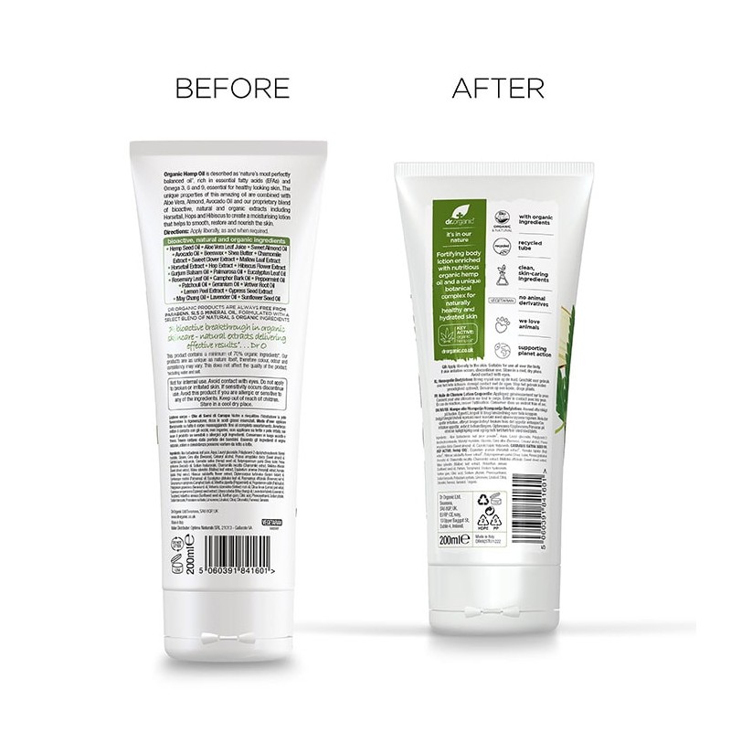 Dr. Organic Hennepolie Skin Lotion - 200ml