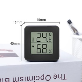 OptiPro Thermo-Hygrometer, Digital Thermo-Hygrometer, LCD Large Screen, Indoor Thermometer, Hygrometer, Stand, Hanging, Magnet, Heat Stroke, Rainy Season, Health Management, Temperature Management