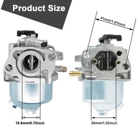 ZAMDOE Carburetor for Mountfield for Champion SV150 RV150 M150 RM45 V40 V35 LHP16 Engine Petrol Lawnmower with GGP Engine Replacement with Mounting Gasket O-ring and Fuel Tube