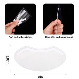 100 Pcs Clear Face Shield, Eyelash Shield,Clear Face Sheild, Shower Visor for Adults, Plastic Tape Face Shield for Shower, Shower Visor,Hair Salon Supplies, Beauty Salon, Hair Wash, Haircut