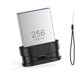 256GB USB 3.0 Flash Drive, Mini Thumb Drive Waterproof Memory Stick with Lanyard Hole Plug and Play Portable USB Stick Storage for Computer Laptop Smart TV, Black