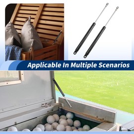 ARISELIFT 12 Inch 50Ib/223N/23kg Gas Springs, 12" Gas Struts Hydraulic Lift Support Toolbox Storage Box Window, 2 Pcs, Black