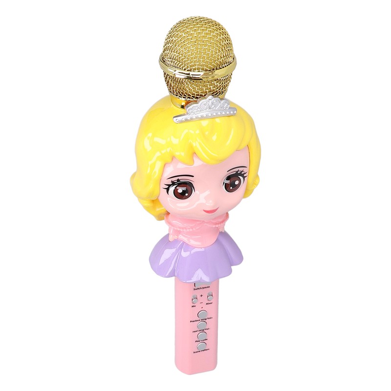 Children Microphone Cute Cartoon Exquisite Girls Wireless Bluetooth Microphone Toy