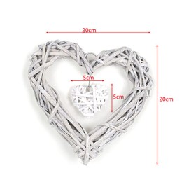 Dtoterul Window Decoration Hanging 2 Pieces Heart Rattan Pendant Willow Heart Hanging Window Decoration Hanging Modern Wreath Decor Romantic Braid Heart-Shaped Heart Wreath Hanging Door Decoration