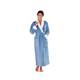 Women's Microfiber Robe by BOCA TERRY - Luxury Hotel Bathrobe, Long Spa Robes for Women - Generous Sizing