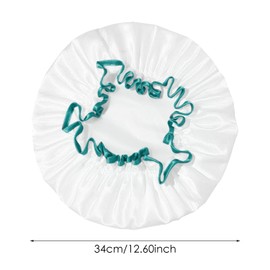 2 Double Layer Shower Caps, Women's Shower Cap, Girls Shower Cap, Hair Drying Cap, Reusable Women's Shower Cap (12 x 12 cm)