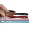 Bbmmayy Rhinestones Dog Collar, Adjustable Sparkly Crystal Studded Genuine Leather