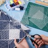 BENECREAT 4Pcs Acrylic Sashiko Stencil, Dots, Lines, Arcs, Slashes Acrylic