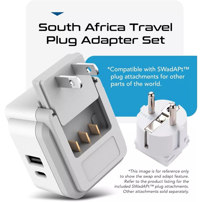 Ceptics Adapter Travel Set Use All Over Africa, Zimbabwe, Morocco-