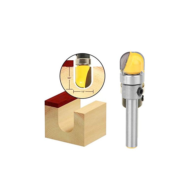 1/4" Shank Ball Round Nose Template Router Bit edge trimming