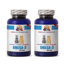 cat Immune Booster - Premium Omega 3 - for Cats Formula - Overall Health and Well Being - cat Omega Oil - 360 Softgels (2 Bottle)