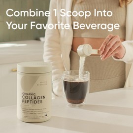 Sports Research® Organic Collagen Peptides - Hydrolyzed Type I & III Collagen Protein Powder Made Sustainably from Grass-Fed Cows - USDA Organic· Non-GMO · Gluten Free - Unflavored, 30 Servings