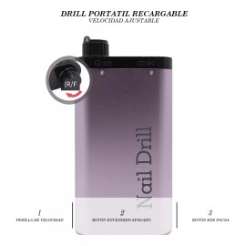 Obp Pulidor Drill Recargable Para Uñas Portátil 35000 Rpm