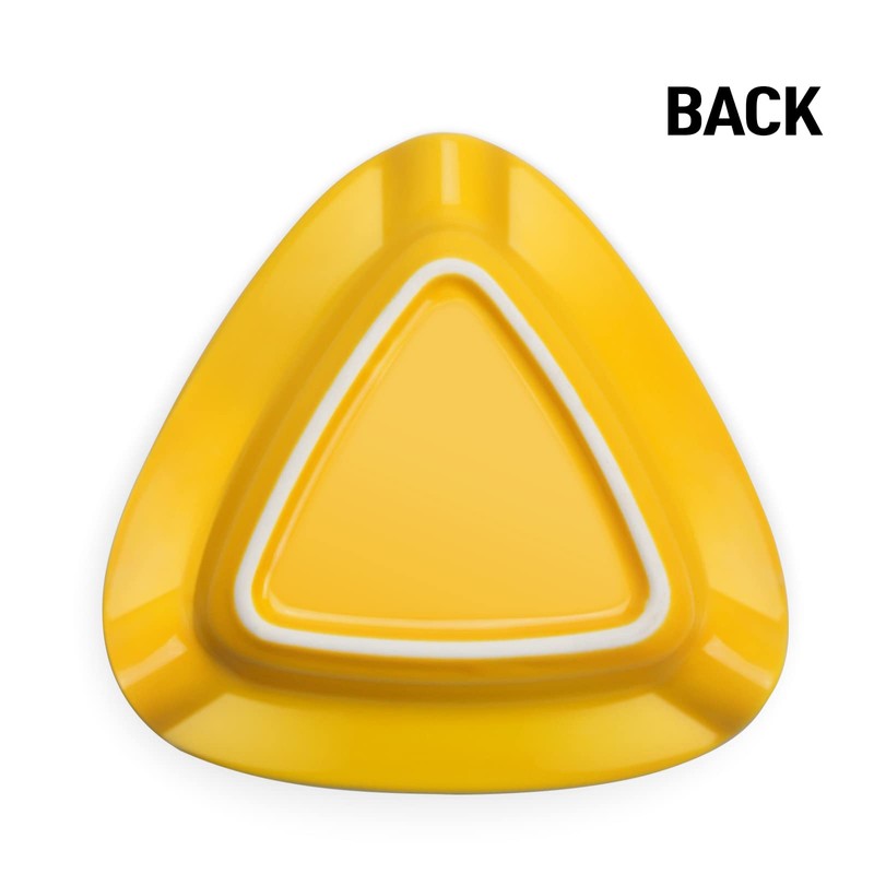 Cgaplus Cigar Ashtray Triangle Classic Ceramic Large Ashtray for Outdoor