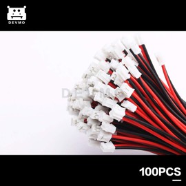 DEVMO 100 Sets Mini Micro JST 2.0 PH 2-Pin Connector Plug with Wires Cables 120MM