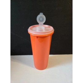 Tupperware VTG NOS Tupperware Pitcher Container #262-6 ORANGE & Flip Top Lid