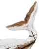 Veclotch Rustic Distressed Wood & Metal Whale Figurine, Nautical Hand