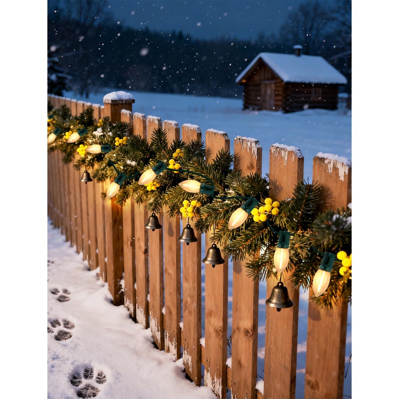C9 Christmas Lights Outdoor 25FT - Commercial Grade LED String