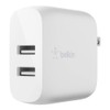 Belkin WCB002dqWH Cargador de Pared Doble USB-A BOOST CHARGE de