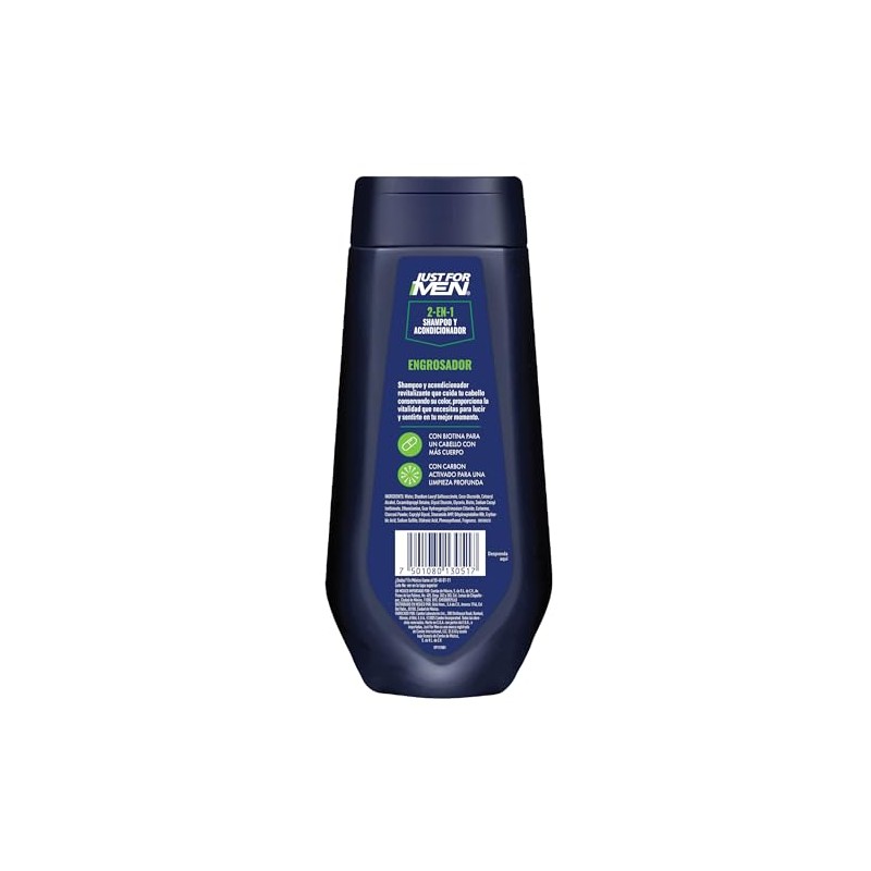 Just For Men Shampoo y Acondicionador 2 en 1 Engrosador