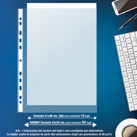 Favorit 100460054 220 x 300 mm Polypropylene (PP) (S) 100pièce Protective Sheets – Sheet Protectors, 100 Piece (220 x 300 mm; Polypropylene (PP) (S))