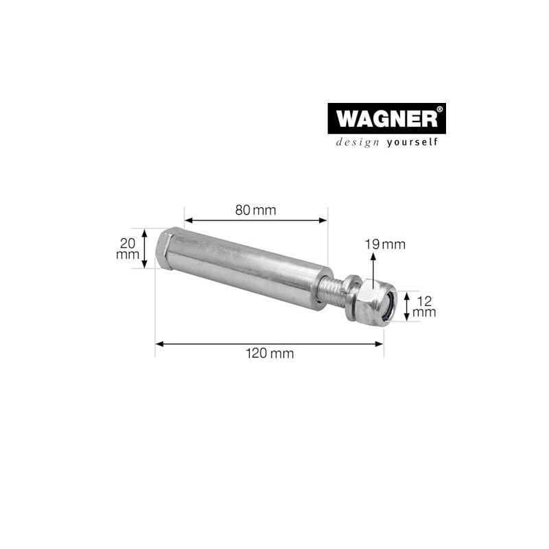 Wagner axle material for wheel 260/400 - diameter 20 x