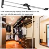 HAOHIZE Pull Out Clothes Rail, Steel Extendable Closet Rod, Adjustable