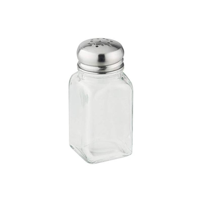 FACKELMANN Pepper / Salt Shaker Glass / Stainless Steel Cap